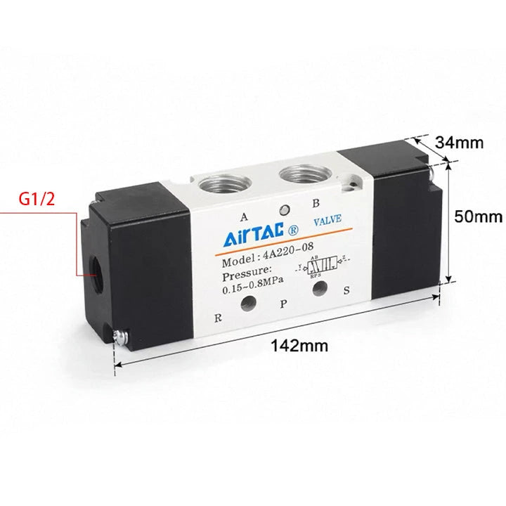 Airtac 4A420-15: Air Pilot Valve. 5 Way - 4A42015G