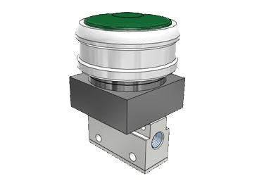 Airtac CM3PMS-08: Manual Valve, 3 Way - CM3PMS08GG