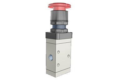 Airtac M3PM110-06: Manual Valve, 3 Way - M3PM21006R