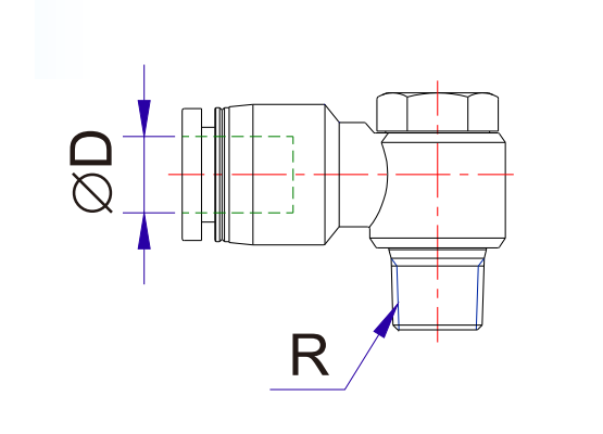 Airtac SUS316: Push to Connect Fitting, Male Connector - X-S6-NPH3/8-1/8 (MOQ 10 pcs)