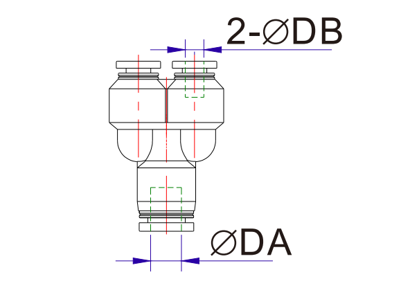 Airtac SUS316: Push to Connect Fitting, Male Connector - X-S6-NPYW1/4-5/32 (MOQ 10 pcs)