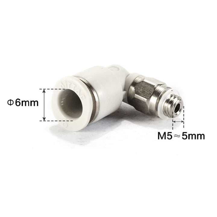 Airtac PL: Male elbow--One-touch fittings gray - PL6M5-M