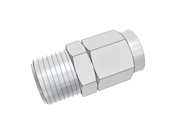 Airtac BKC: Push Lock Fitting, Locknut Connector - BKC1208-02 (MOQ 10 pcs.)
