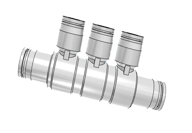 Airtac PHK: Push Lock Fitting, Universal Reducer Triple Branch Union - PHK10-8 (MOQ 10 pcs.)