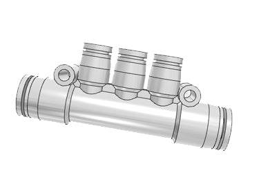 Airtac PKG: Push Lock Fitting, Reducer Triple Branch Union - PKG10-8 (MOQ 10 pcs.)