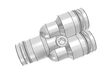 Airtac PY: Push Lock Fitting, Union Y - PY4 (MOQ 10 pcs.)