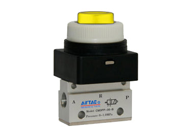 Airtac CM3PP-06: Manual Valve, 3 Way - CM3PP06YT