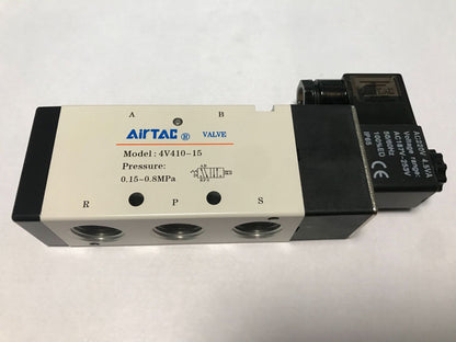AirTac 4V410-15 DC 24V 5-Port 2-Position Pilot-Operated Solenoid Valve