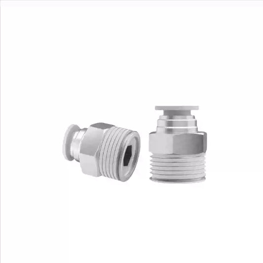 Airtac NPC: Push to Connect Fitting. Male Connector - NPC1/4-1/4 (MOQ 10 pcs.)