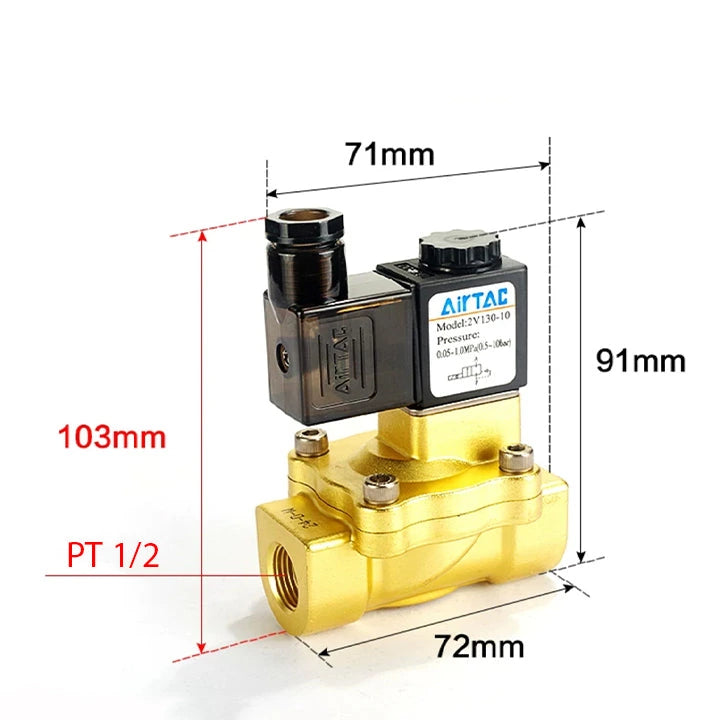 Airtac 2V130-15: 2 Way Solenoid Valve - 2V13015B
