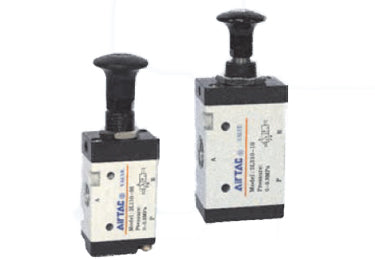 Airtac 3L210-08: Push Pull Valve, 3 Way - 3L21008T