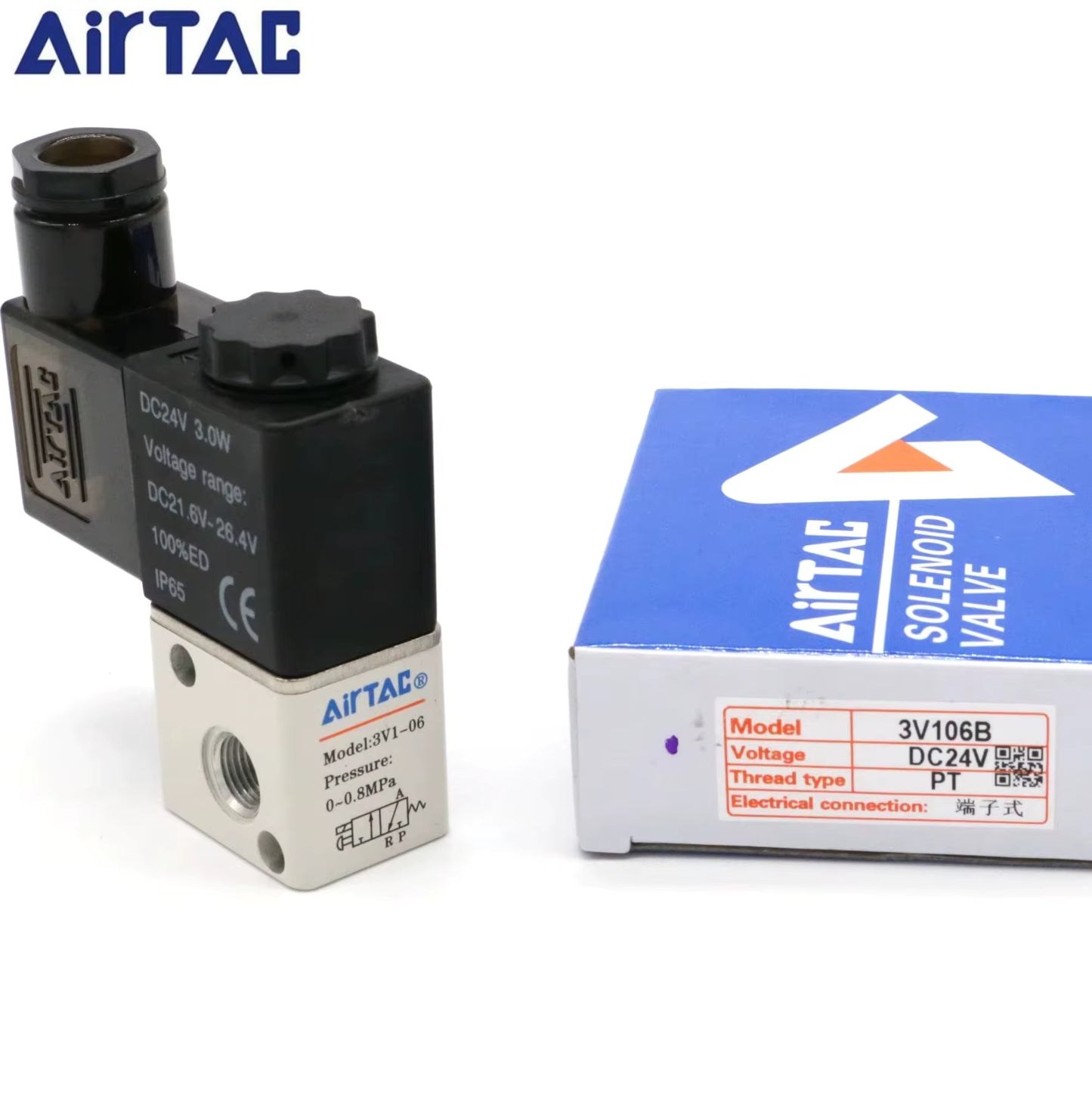 Airtac 3V1-06: Solenoid valve(3/2 way) - 3V106B