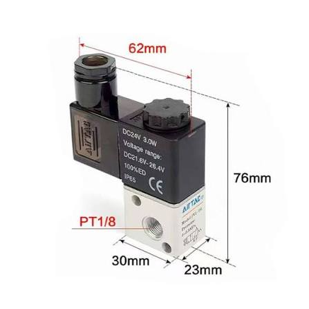 Airtac 3V1-06: Solenoid valve(3/2 way) - 3V106FT