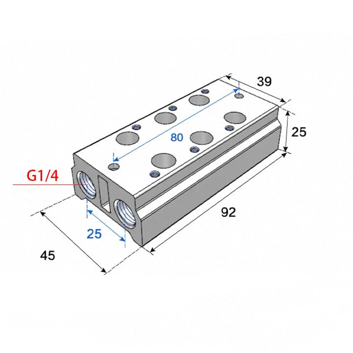 Airtac 3V200M: Air Valve Manifold - 3V200M3FG