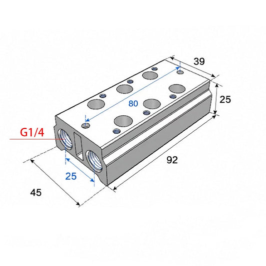 Airtac 3V200M: Air Valve Manifold - 3V200M3FG