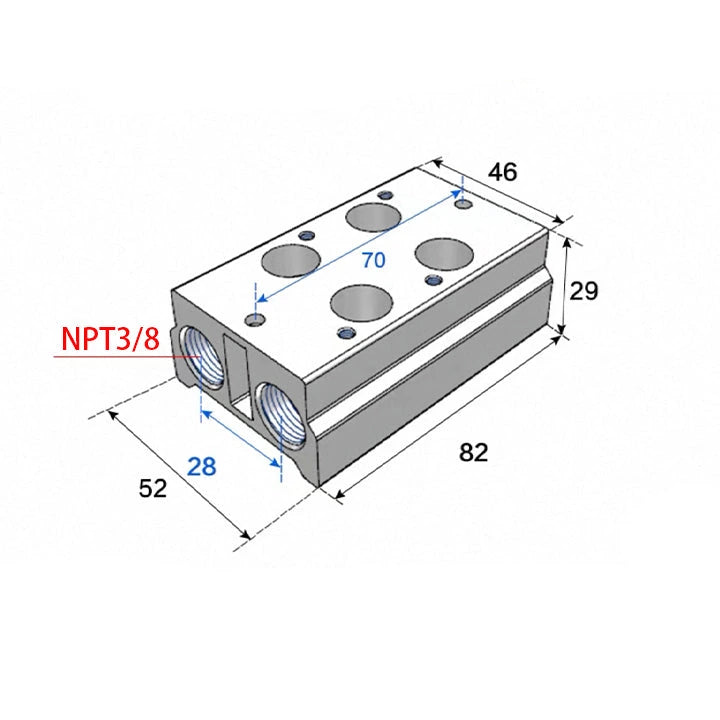 Airtac 3V300M: Air Valve Manifold - 3V300M2FT