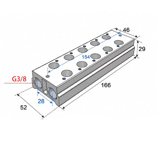 Airtac 3V300M: Air Valve Manifold - 3V300M5FG