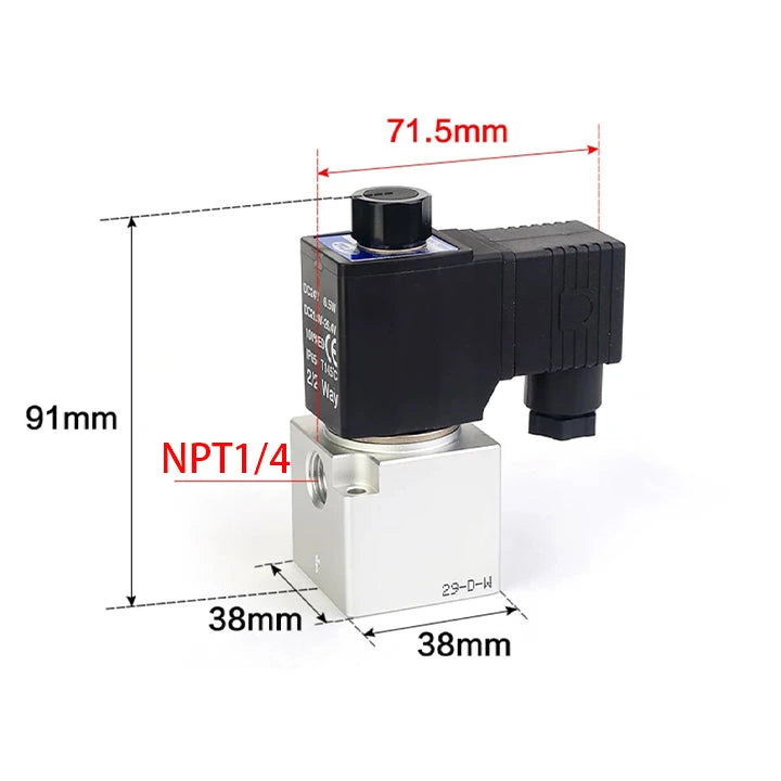Airtac 3V3-08-NO: Solenoid valve(3/2 way) - 3V308NOBT