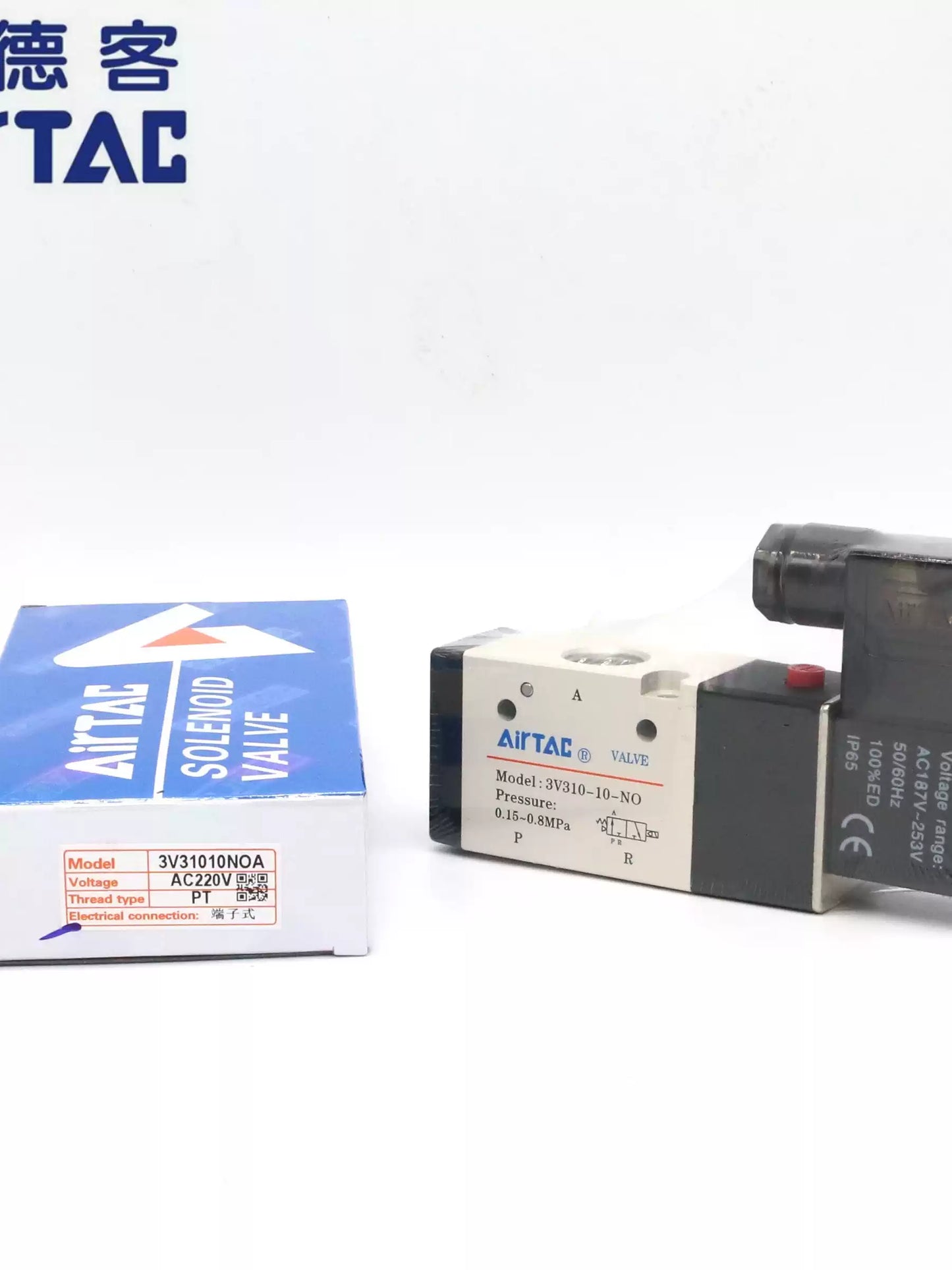 Airtac 3V310-10-NC: Solenoid valve(3/2 way) - 3V31010NCBT