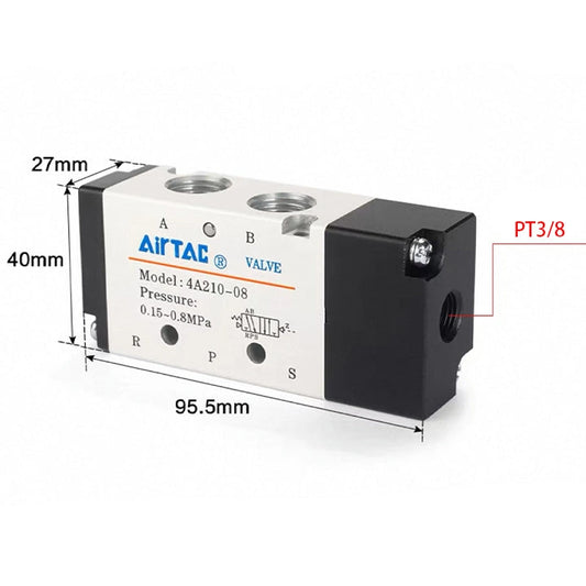 Airtac 4A310-10: Air Pilot Valve. 5 Way - 4A31010