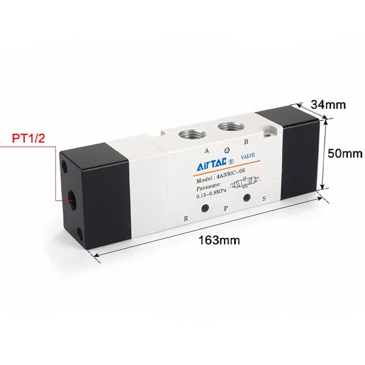 Airtac 4A430C-15: Air Pilot Valve. 5 Way - 4A430C15