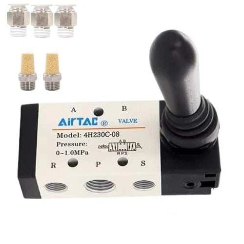 Airtac 4H230C-08: Hand Valve. Toggle Style - 4H230C08