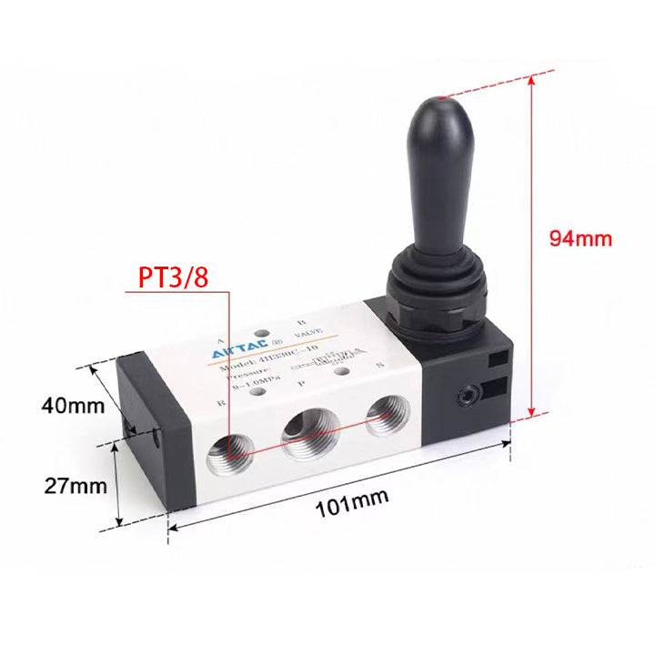 Airtac 4H330C-10: Hand Valve. Toggle Style - 4H330C10