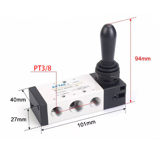 Airtac 4H330C-10: Hand Valve. Toggle Style - 4H330C10