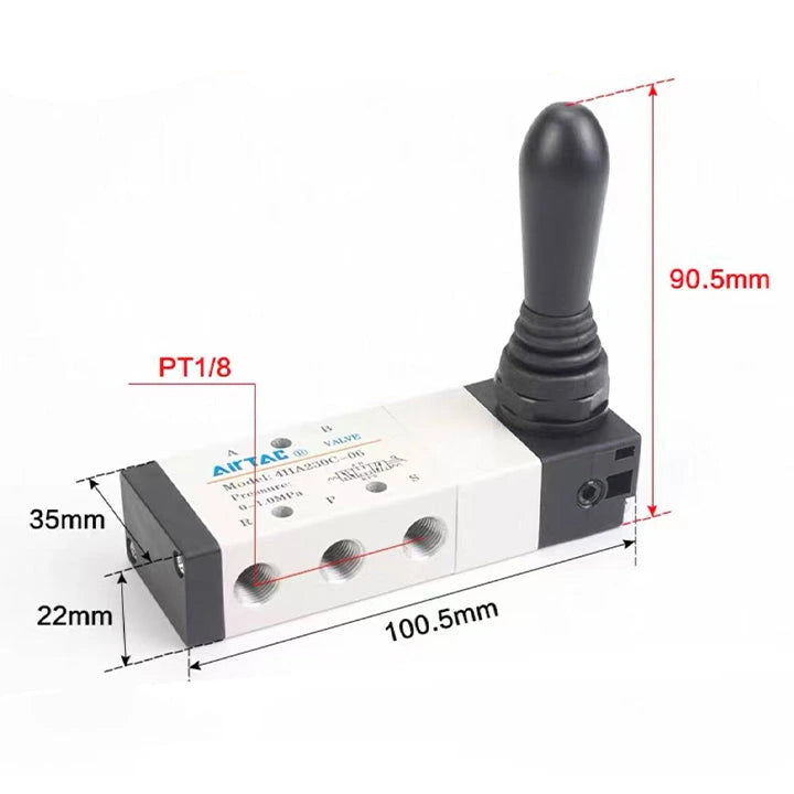 Airtac 4HA230E-06: Hand Valve. Toggle Style - 4HA230E06