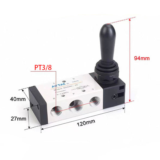 Airtac 4HA330C-10: Hand Valve. Toggle Style - 4HA330C10