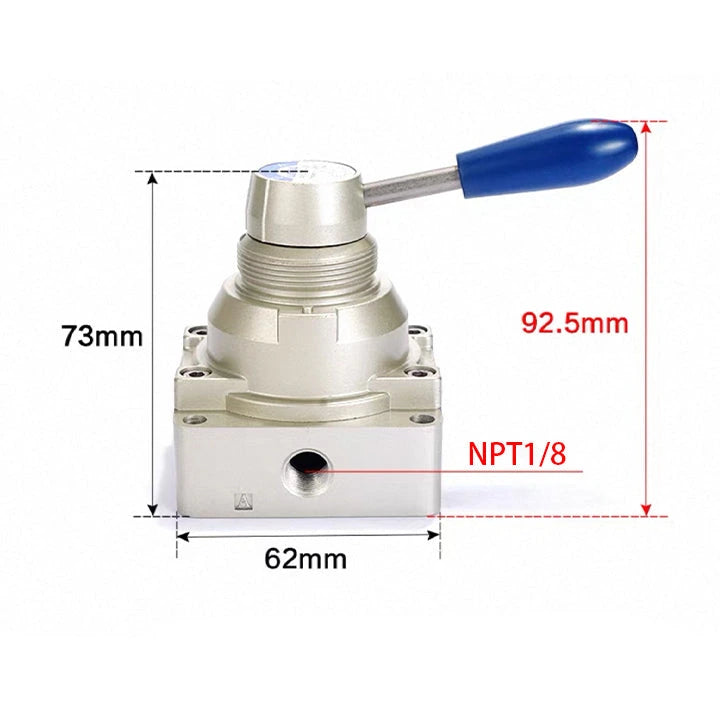 Airtac 4HV230-06: Hand Valve. Rotary Style - 4HV23006T