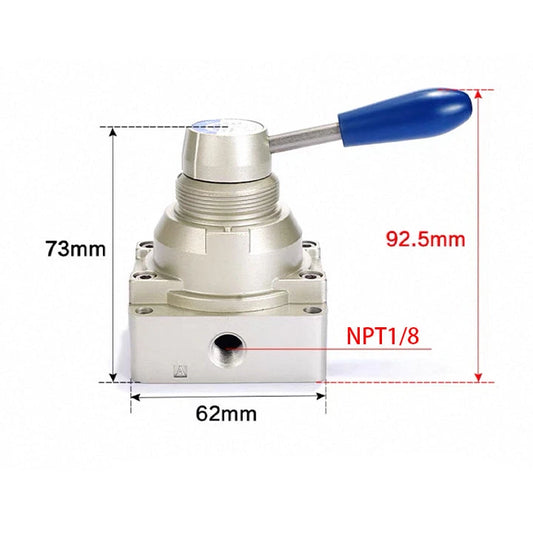 Airtac 4HV230-06: Hand Valve. Rotary Style - 4HV23006T