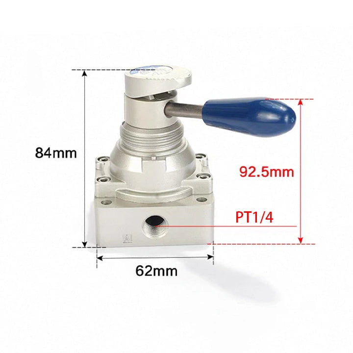 Airtac 4HV230-08: Hand Valve. Rotary Style - 4HV23008L