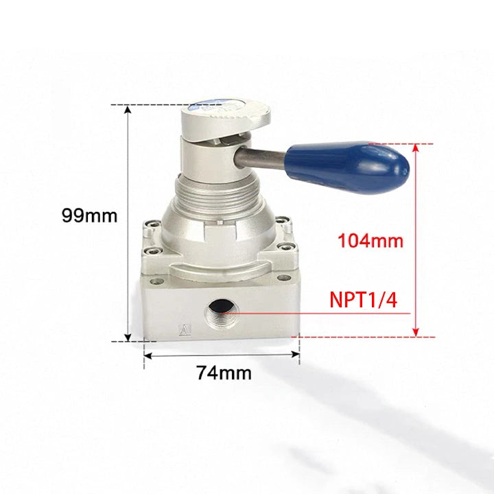 Airtac 4HV230-08: Hand Valve. Rotary Style - 4HV31008LT