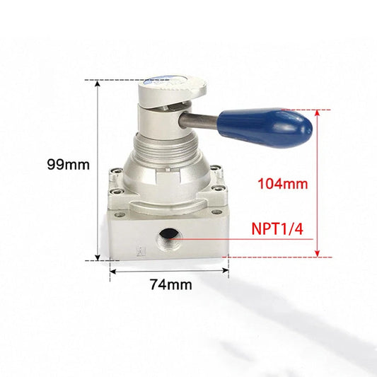 Airtac 4HV230-08: Hand Valve. Rotary Style - 4HV31008LT