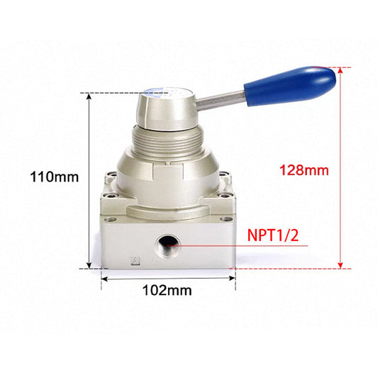 Airtac 4HV430-15: Hand Valve. Rotary Style - 4HV43015T