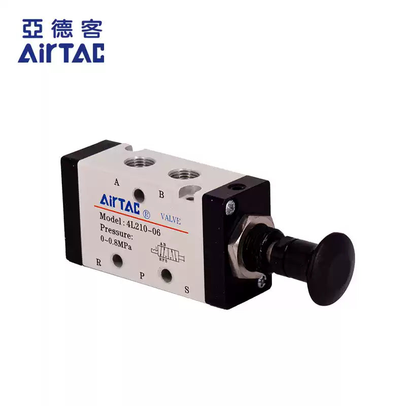 Airtac 4L210-06: Push Pull Valve. 5 Way - 4L21006T