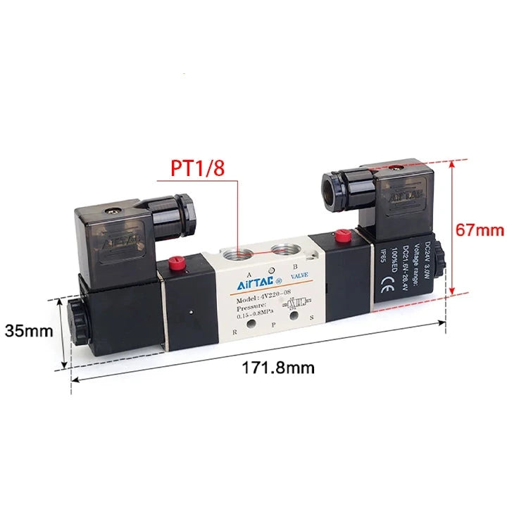 Airtac 4V220-06: Solenoid Air Valve - 4V22006E