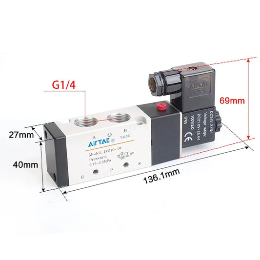 Airtac 4V310-08: Solenoid Air Valve - 4V31008AG