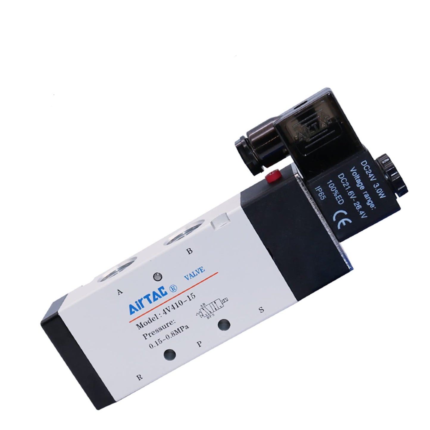 AirTac 4V410-15 DC 24V 5-Port 2-Position Pilot-Operated Solenoid Valve