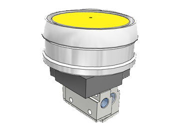 Pneumatic Mechanical Valve Airtac CM3PMX-06: Manual Valve, 3 Way - CM3PMX06YT
