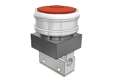Airtac CM3PMS-06: Manual Valve, 3 Way - CM3PMS06RT