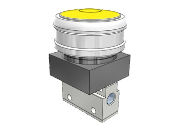 Airtac CM3PMS-06: Manual Valve, 3 Way - CM3PMS06YG