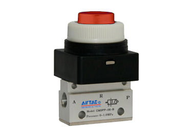 Pneumatic Mechanical Valve Airtac CM3PP-08: Manual Valve, 3 Way - CM3PP08RT