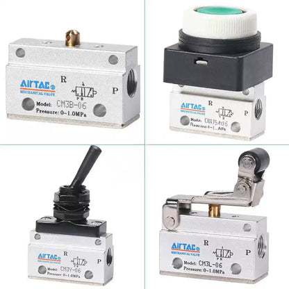 Airtac CM3B-06: Manual Valve. 3 Way - CM3B06T