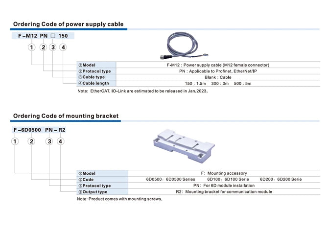 Airtac F-M12PN150: Power Supply Cable