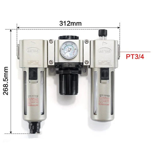 Airtac GAC600: Filter Regulator Lubricator - GAC600C20AS