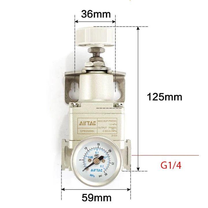 Airtac GPR30008H: Precision Air Regulator  - GPR30008HG