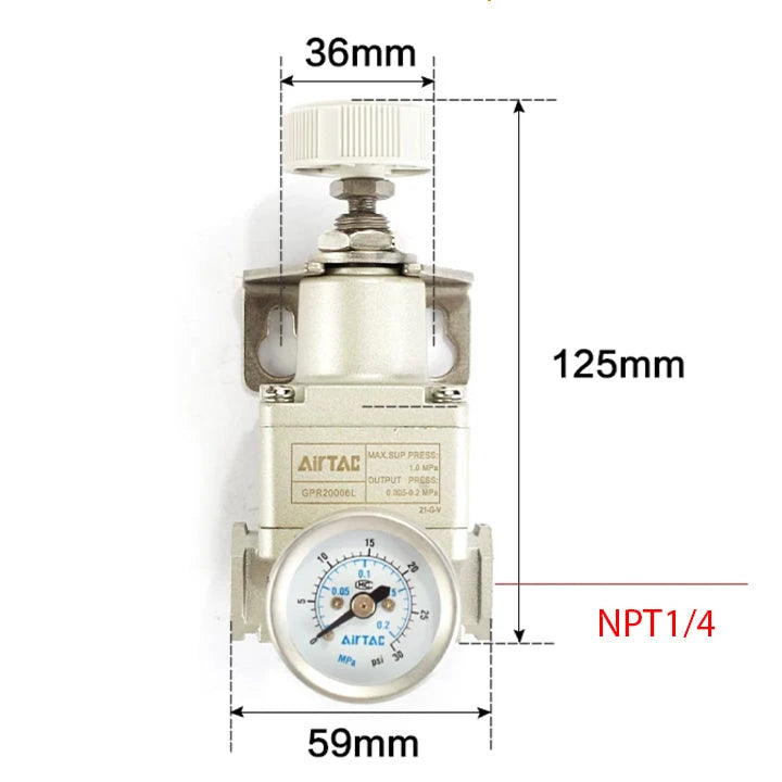 Airtac GPR30008H: Precision Air Regulator  - GPR30008HT