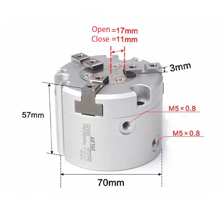 Airtac  HFC series: parallel opening and closing type pneumatic finger  - HFCY50